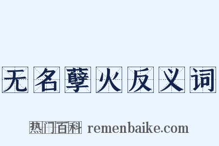 无名孽火反义词是什么意思的图片
